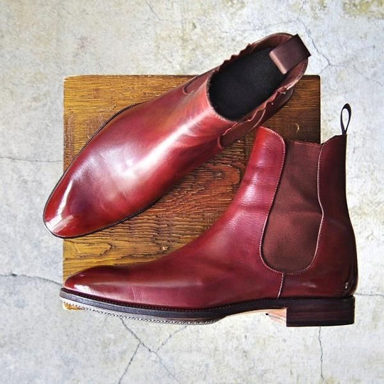 極上★(スペイン製)カルミナ SIZE 7.5【トレーディングポスト別注★Trading Post/サイドゴアブーツ】ベティスカーフ/CARMINA★e501