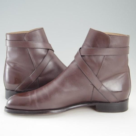 美品★(伊)F.LLI ジャコメッティ SIZE 42【定価￥140,800-★ジョッパーブーツ/FG337】(仏)デュプイ社/カーフ/濃茶/Giacometti★e502