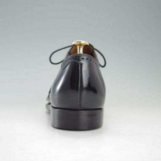 美品★(伊)ナポリターノ・ラケーレ SIZE 7.5【定価15万円程度★伊勢丹別注/ホールカット】カーフ/黒/メンズ/NAPOLITANO RACHELE★e503