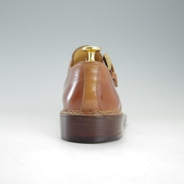 極上★(伊)ブランキーニ・カルツォレリア SIZE 7.5【最上級ライン★ノルベジェーゼ製法/バーニーズNY別注】モンクストラップ/茶★e504