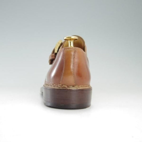 極上★(伊)ブランキーニ・カルツォレリア SIZE 7.5【最上級ライン★ノルベジェーゼ製法/バーニーズNY別注】モンクストラップ/茶★e504