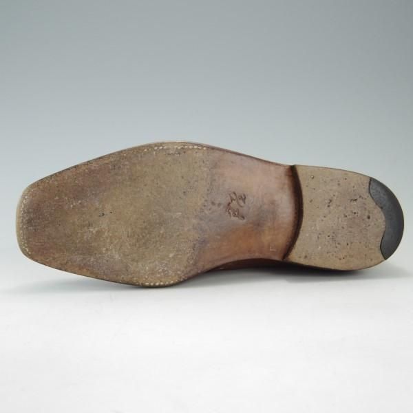 極上★(伊)ブランキーニ・カルツォレリア SIZE 7.5【最上級ライン★ノルベジェーゼ製法/バーニーズNY別注】モンクストラップ/茶★e504