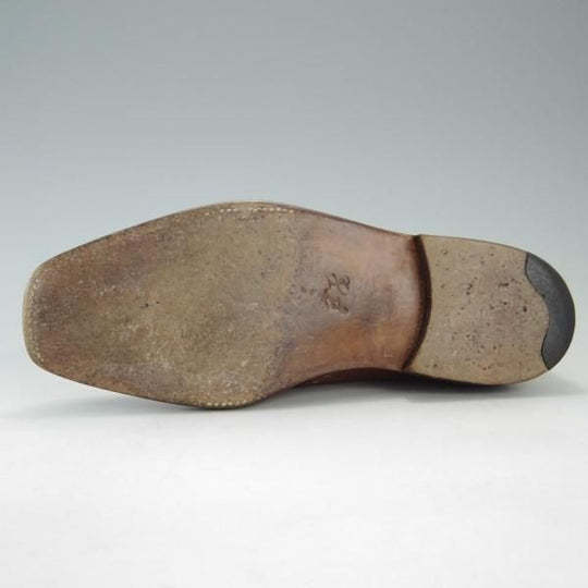 極上★(伊)ブランキーニ・カルツォレリア SIZE 7.5【最上級ライン★ノルベジェーゼ製法/バーニーズNY別注】モンクストラップ/茶★e504