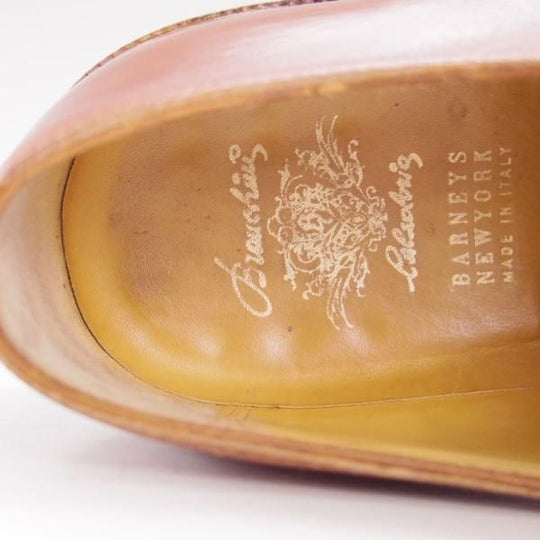 極上★(伊)ブランキーニ・カルツォレリア SIZE 7.5【最上級ライン★ノルベジェーゼ製法/バーニーズNY別注】モンクストラップ/茶★e504