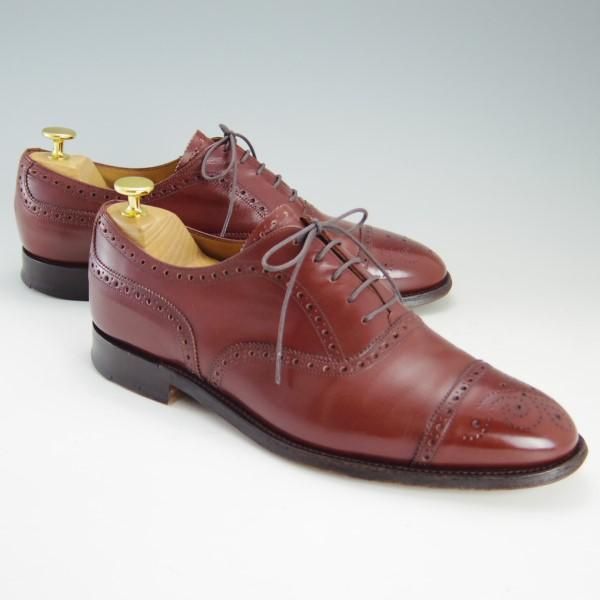 極上★(英)チーニー 8.5E【★ロイドフットウェア別注/Lloyd Footwear】Mシリーズ/89ラスト/セミブローグ/カーフ/赤茶/メンズ/CHEANEY★e511