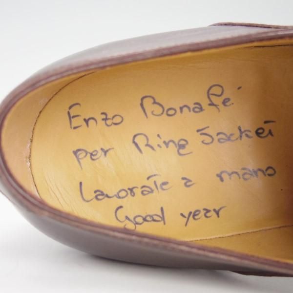 未使用★(伊)エンツォ・ボナフェ SIZE 6【定価￥126,500-★Ring Jacket別注/ストレートチップ】EB-17/Bonjuラスト/Enzo Bonafe★e513