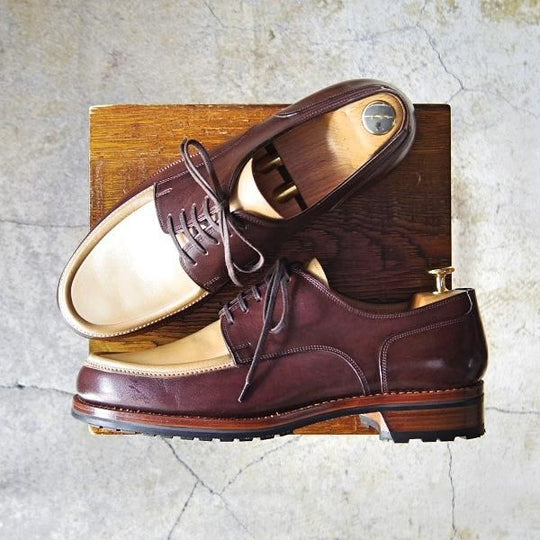 未使用★(伊)F.LLI ジャコメッティ SIZE 42【★ハンドソーンウェルテッド製法/九分仕立て】コンビ仕様/Uチップ/Giacometti★e514