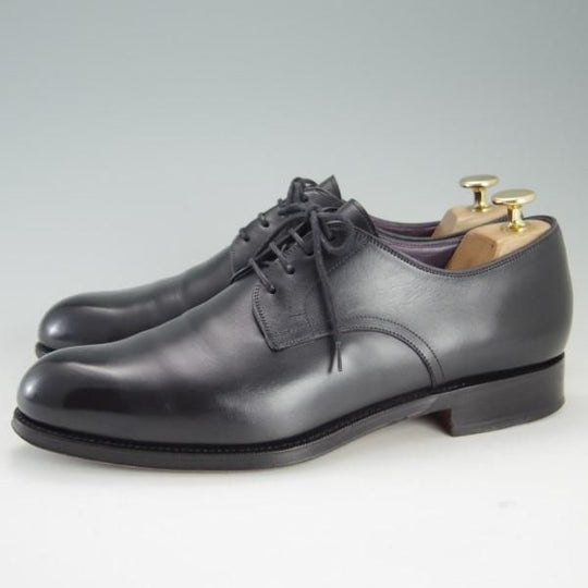 極上★(スペイン製)カルミナ SIZE 7.5【定価￥72,600-★プレーントゥ/955】FORESTラスト/ボックスカーフ/黒/メンズ/CARMINA★e517