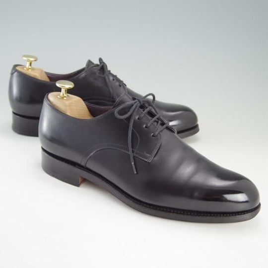 極上★(スペイン製)カルミナ SIZE 7.5【定価￥72,600-★プレーントゥ/955】FORESTラスト/ボックスカーフ/黒/メンズ/CARMINA★e517