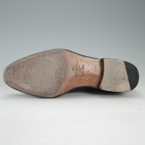 極上★(スペイン製)カルミナ SIZE 7.5【定価￥72,600-★プレーントゥ/955】FORESTラスト/ボックスカーフ/黒/メンズ/CARMINA★e517