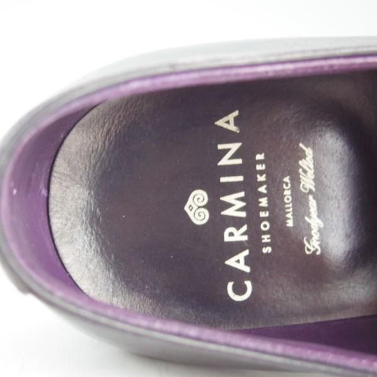 極上★(スペイン製)カルミナ SIZE 7.5【定価￥72,600-★プレーントゥ/955】FORESTラスト/ボックスカーフ/黒/メンズ/CARMINA★e517