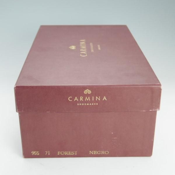 極上★(スペイン製)カルミナ SIZE 7.5【定価￥72,600-★プレーントゥ/955】FORESTラスト/ボックスカーフ/黒/メンズ/CARMINA★e517
