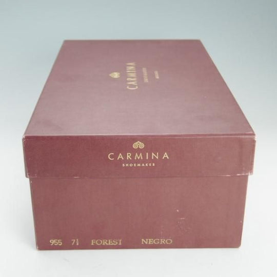 極上★(スペイン製)カルミナ SIZE 7.5【定価￥72,600-★プレーントゥ/955】FORESTラスト/ボックスカーフ/黒/メンズ/CARMINA★e517