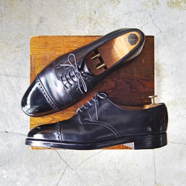 極上★ジョンロブ 7E【貴重★8695ラスト/RUSSEL】ラッセル/オクトーバーソール/パンチドキャップトゥ/カーフ/黒/JOHN LOBB★e527