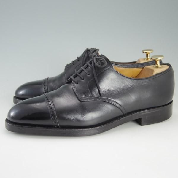 極上★ジョンロブ 7E【貴重★8695ラスト/RUSSEL】ラッセル/オクトーバーソール/パンチドキャップトゥ/カーフ/黒/JOHN LOBB★e527