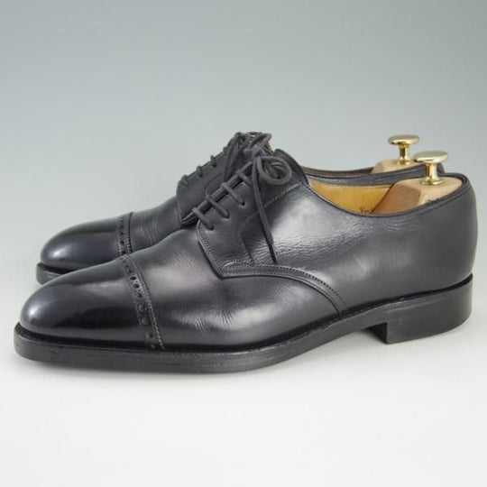 極上★ジョンロブ 7E【貴重★8695ラスト/RUSSEL】ラッセル/オクトーバーソール/パンチドキャップトゥ/カーフ/黒/JOHN LOBB★e527