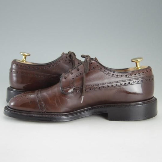 極上★チャーチ 50F/UK5【セミブローグ仕様のグラフトン★100ラスト/Chelmsford】4都市ロゴ/ネバダカーフ/茶/メンズ/Church's★e532