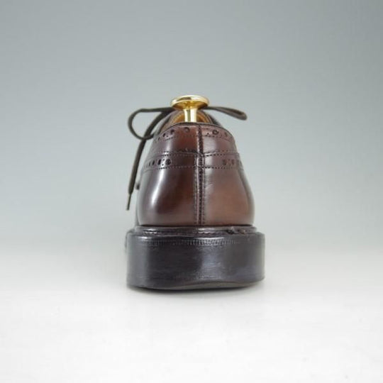 極上★チャーチ 50F/UK5【セミブローグ仕様のグラフトン★100ラスト/Chelmsford】4都市ロゴ/ネバダカーフ/茶/メンズ/Church's★e532