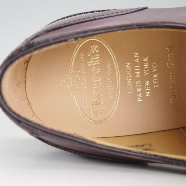 未使用★チャーチ 65G/UK6.5【定価￥154,440-★コードバン仕様/LANCASTER】173ラスト/5都市ロゴ/ストレートチップ/メンズ/Church's★e533