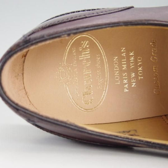 未使用★チャーチ 65G/UK6.5【定価￥154,440-★コードバン仕様/LANCASTER】173ラスト/5都市ロゴ/ストレートチップ/メンズ/Church's★e533