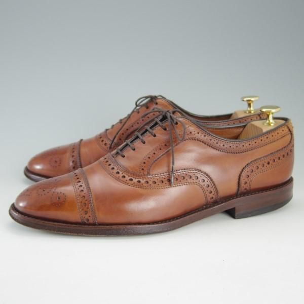 ★(米)アレンエドモンズ 9.5E【定価￥75,900-★Strand/ストランド】セミブローグ/カーフ/茶/メンズ/ALLEN EDMONDS★e538