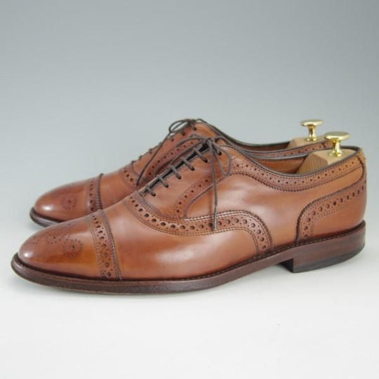 ★(米)アレンエドモンズ 9.5E【定価￥75,900-★Strand/ストランド】セミブローグ/カーフ/茶/メンズ/ALLEN EDMONDS★e538