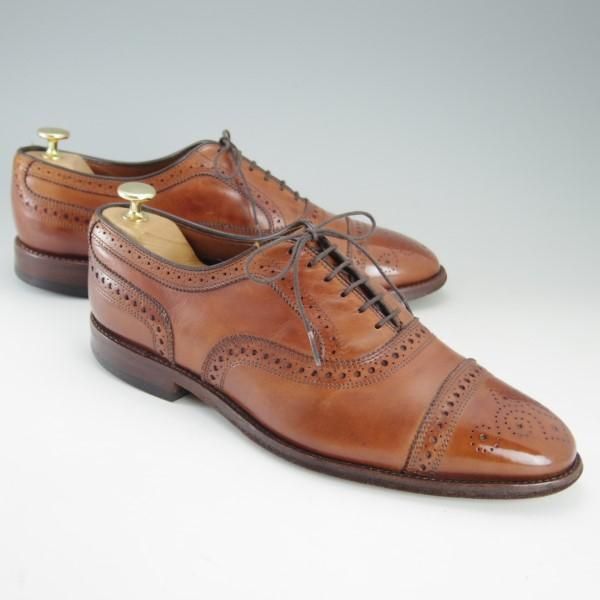 ★(米)アレンエドモンズ 9.5E【定価￥75,900-★Strand/ストランド】セミブローグ/カーフ/茶/メンズ/ALLEN EDMONDS★e538