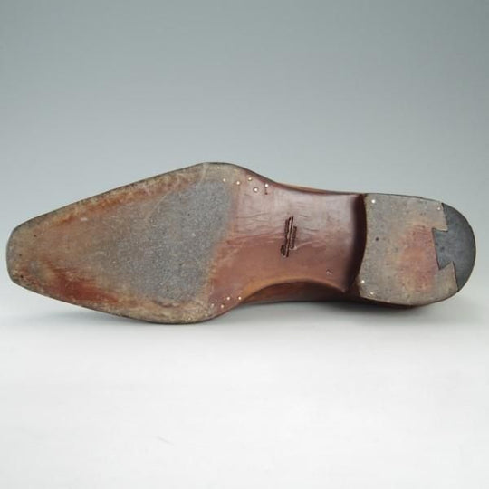 美品★(伊)サントーニ/リミテッドエディション SIZE 7【貴重★伊勢丹別注/Limited Edition】サイドゴアブーツ/カーフ/茶/Santoni★e543