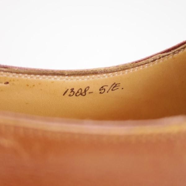 未使用★(伊)BONORA/ボノーラ 5E【ハンドソーンウェルテッド製法★九分仕立て/旧ボノーラ】Uチップ/カーフ/茶/メンズ★e544