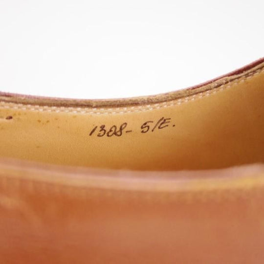 未使用★(伊)BONORA/ボノーラ 5E【ハンドソーンウェルテッド製法★九分仕立て/旧ボノーラ】Uチップ/カーフ/茶/メンズ★e544