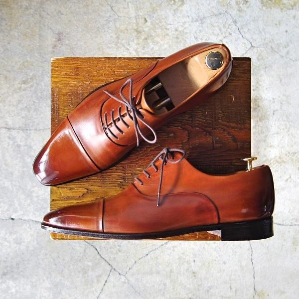 極上★(スペイン製)マグナーニ SIZE 40【ボロネーゼ製法★ストレートチップ/9967】カーフ/茶/メンズ/MAGNANNI★e546