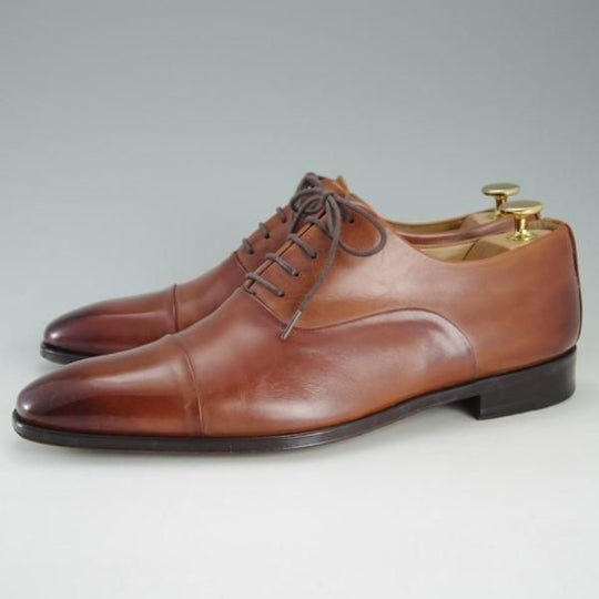 極上★(スペイン製)マグナーニ SIZE 40【ボロネーゼ製法★ストレートチップ/9967】カーフ/茶/メンズ/MAGNANNI★e546