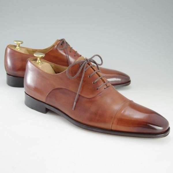 極上★(スペイン製)マグナーニ SIZE 40【ボロネーゼ製法★ストレートチップ/9967】カーフ/茶/メンズ/MAGNANNI★e546