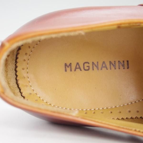 極上★(スペイン製)マグナーニ SIZE 40【ボロネーゼ製法★ストレートチップ/9967】カーフ/茶/メンズ/MAGNANNI★e546