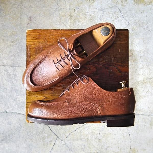 未使用★パラブーツ SIZE 6【ドレス仕様シャンボード★CHAMBORD】アクティブソール/Uチップ/グレインレザー/茶/メンズ/Paraboot★e548