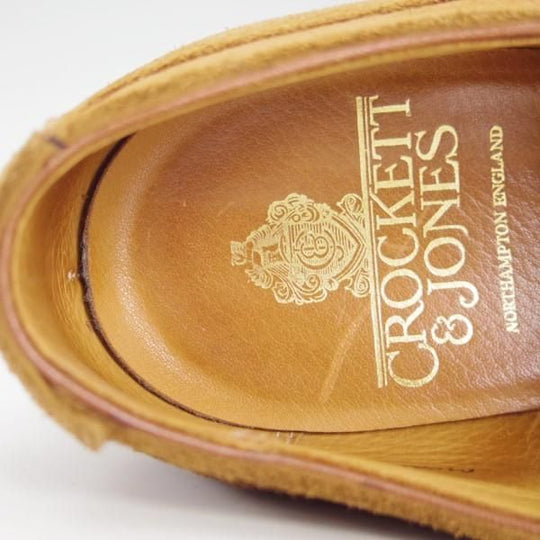 極上★クロケット&ジョーンズ 6E【★モールトン/MORETON/リッジウェイソール仕様】292ラスト/Uチップ/スエード/茶/Crockett&Jones★e549