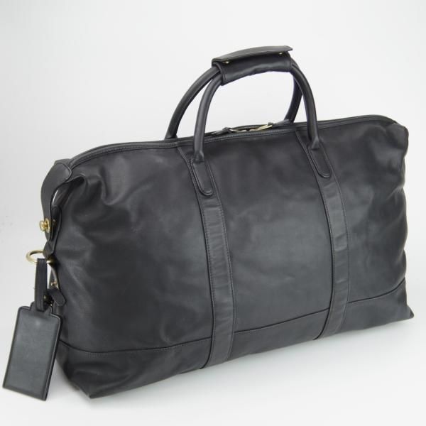 極上★コーチ/COACH【高額★レザー/ボストンバッグ】ショルダーストラップ付/黒/メンズ/ビジネス/バッグ★N5522
