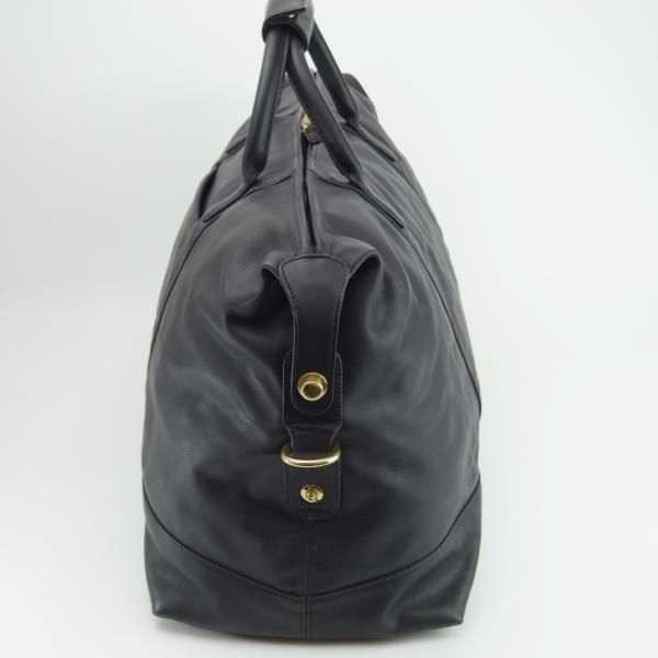 極上★コーチ/COACH【高額★レザー/ボストンバッグ】ショルダーストラップ付/黒/メンズ/ビジネス/バッグ★N5522