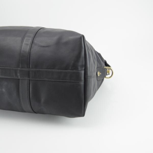 極上★コーチ/COACH【高額★レザー/ボストンバッグ】ショルダーストラップ付/黒/メンズ/ビジネス/バッグ★N5522