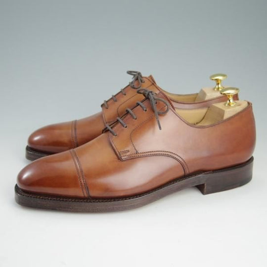 未使用★クロケット&ジョーンズ UK7/US7.5E【★ブルックスブラザーズ別注/Peal&co】324ラスト/ストレートチップ/茶/Crockett&Jones★e561