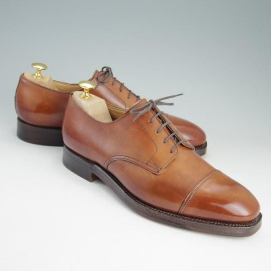 未使用★クロケット&ジョーンズ UK7/US7.5E【★ブルックスブラザーズ別注/Peal&co】324ラスト/ストレートチップ/茶/Crockett&Jones★e561