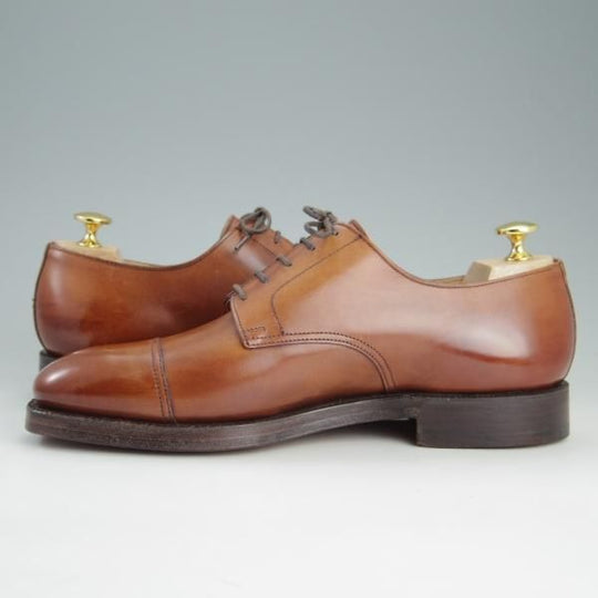 未使用★クロケット&ジョーンズ UK7/US7.5E【★ブルックスブラザーズ別注/Peal&co】324ラスト/ストレートチップ/茶/Crockett&Jones★e561