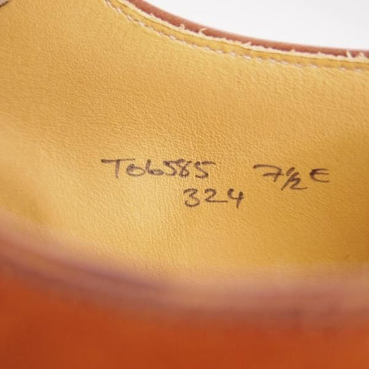 未使用★クロケット&ジョーンズ UK7/US7.5E【★ブルックスブラザーズ別注/Peal&co】324ラスト/ストレートチップ/茶/Crockett&Jones★e561