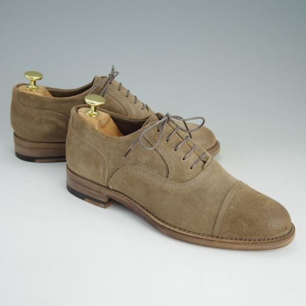 未使用★(仏)サルトル(レディース) SIZE 36【定価￥85,320-★ブラックラピド製法/ストレートチップ】スエード/薄茶/SARTORE★e562