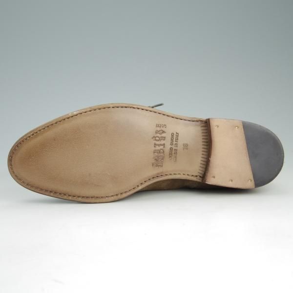 未使用★(仏)サルトル(レディース) SIZE 36【定価￥85,320-★ブラックラピド製法/ストレートチップ】スエード/薄茶/SARTORE★e562