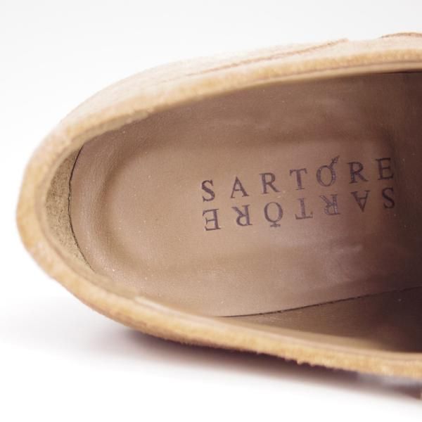 未使用★(仏)サルトル(レディース) SIZE 36【定価￥85,320-★ブラックラピド製法/ストレートチップ】スエード/薄茶/SARTORE★e562