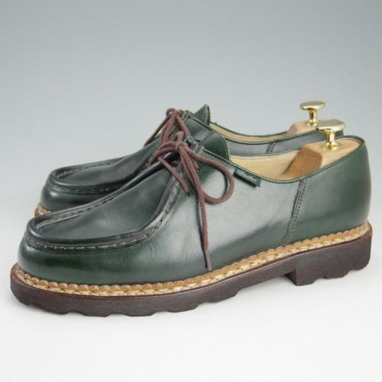 極美品★パラブーツ SIZE 40.5【定価￥71,500-★ミカエル/MICHAEL】チロリアンシューズ/リスレザー/VERT/深緑/Paraboot★e563