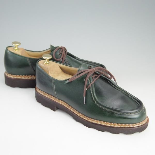 極美品★パラブーツ SIZE 40.5【定価￥71,500-★ミカエル/MICHAEL】チロリアンシューズ/リスレザー/VERT/深緑/Paraboot★e563
