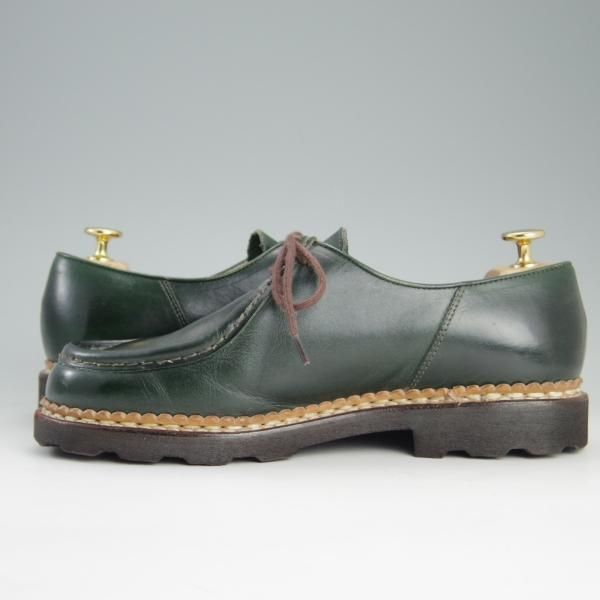 極美品★パラブーツ SIZE 40.5【定価￥71,500-★ミカエル/MICHAEL】チロリアンシューズ/リスレザー/VERT/深緑/Paraboot★e563