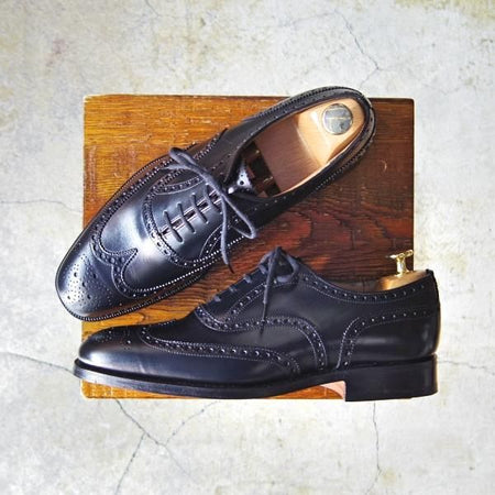 未使用★チャーチ 60F/UK6【貴重★Heritage Collection/チェットウィンド同様】173ラスト/SANDRINGHAM/フルブローグ/黒/Church's★e564